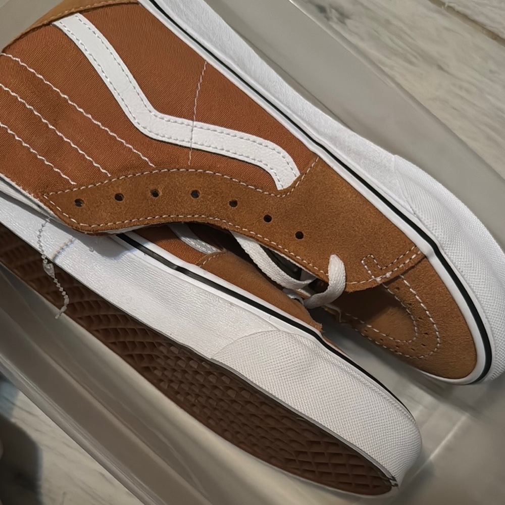 Vans Brown and White Sneakers